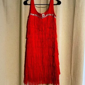 Spirit Halloween red flapper costume dress size small
